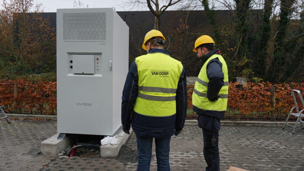 Plaatsing van een energieopslagsysteem bij een bedrijfspand